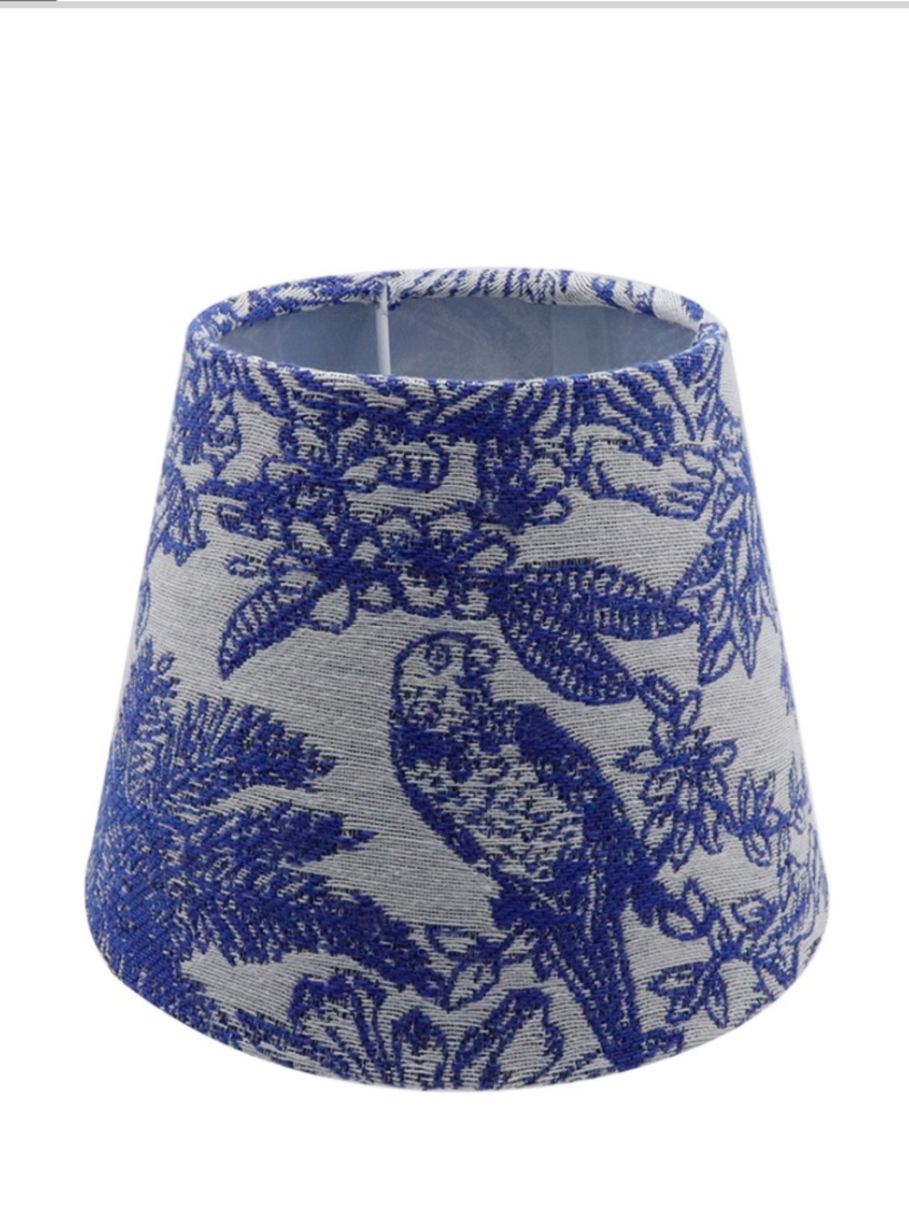 Tropical Embroidered Lampshade - BLUE